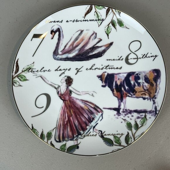 Better Homes and Garden 12 Days of Christmas Plate 7, 8 and 9th Day 8.25" - Picture 1 of 5